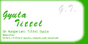 gyula tittel business card